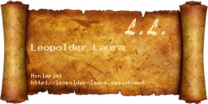 Leopolder Laura névjegykártya